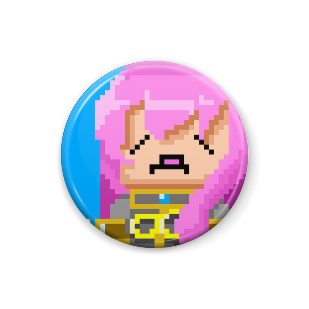 (´д`)巡音ルカドット缶バッジ