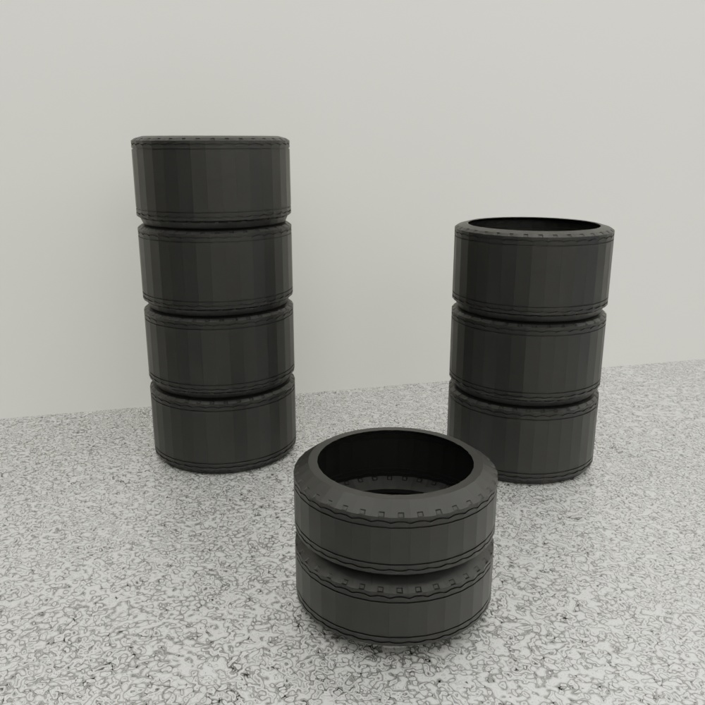 タイヤ（Blenderモデル）