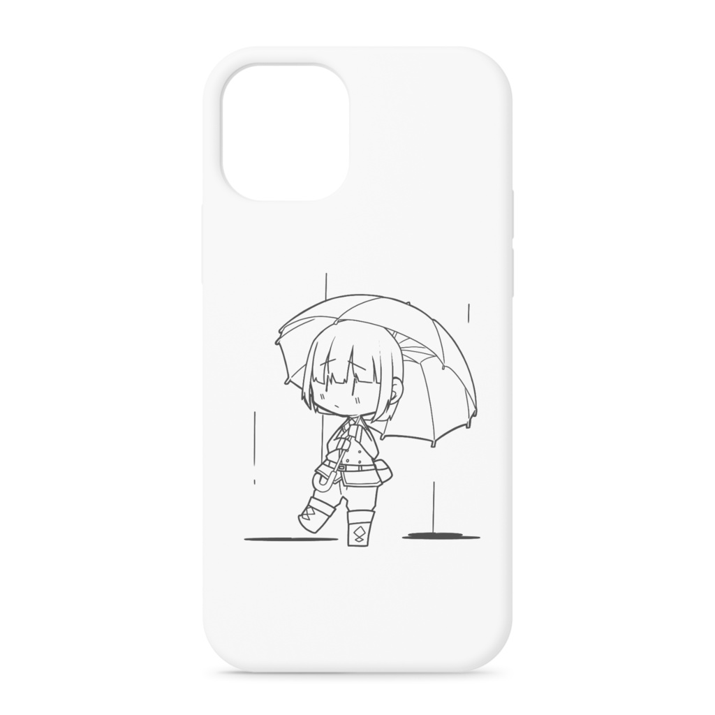 雨の日　楓ちゃんスマホケース[iphone12]