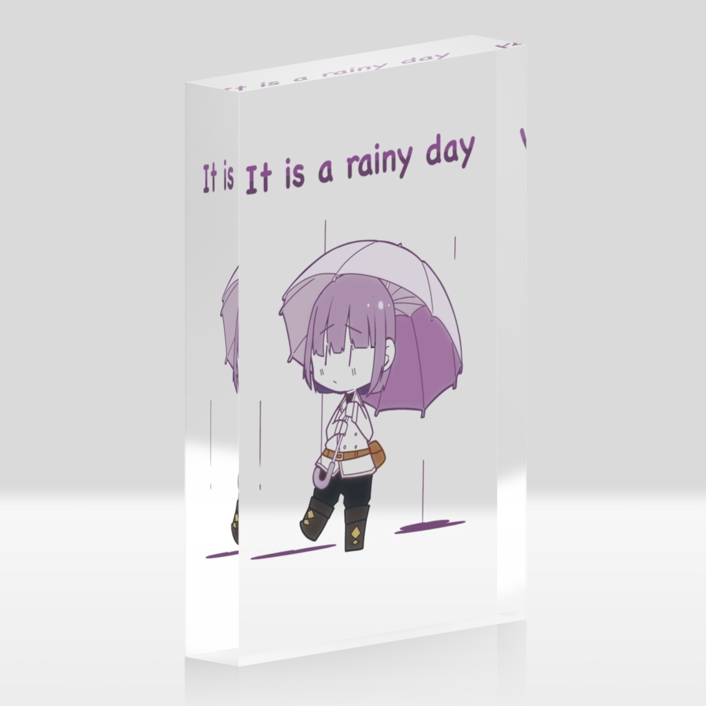 楓ちゃんブロック　雨の日ver.