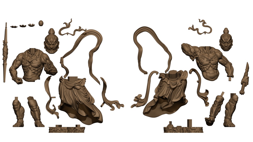 金剛力士像(吽形・阿形)3Dモデル