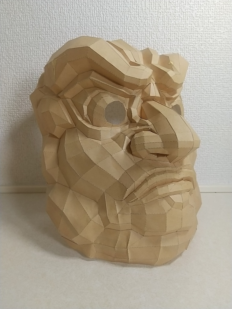 仁王像のお面(ペーパークラフト)