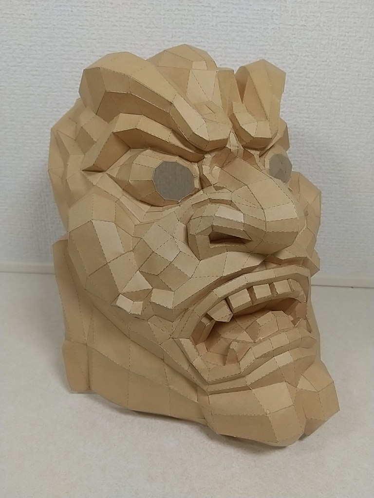 仁王像のお面(ペーパークラフト)