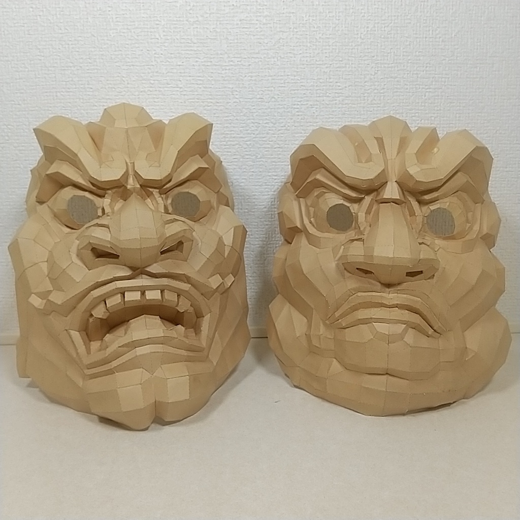 仁王像のお面(ペーパークラフト)