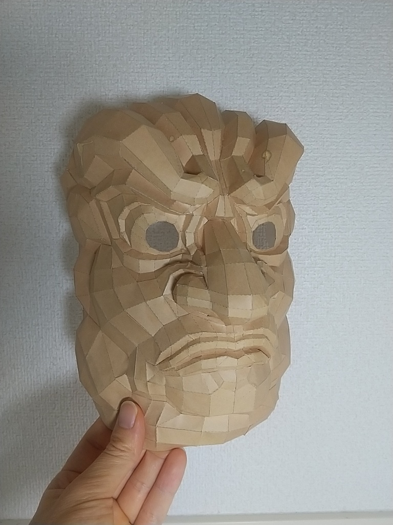 仁王像のお面(ペーパークラフト)