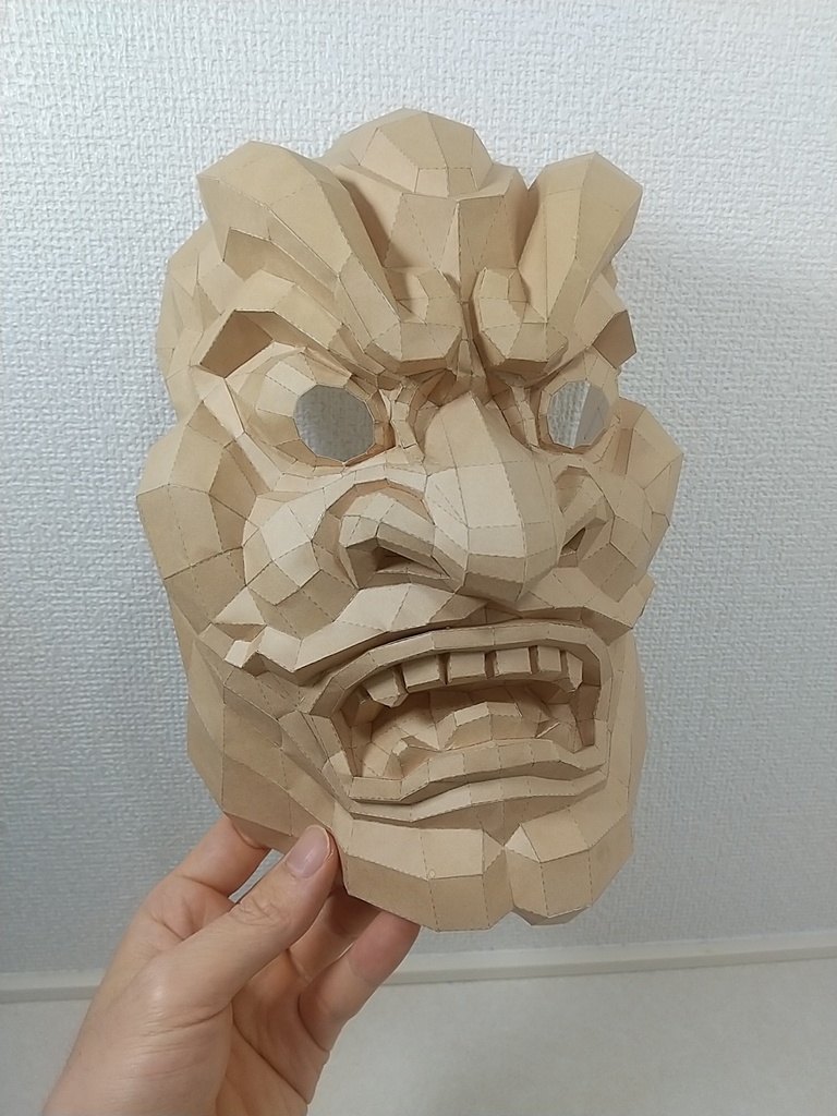 仁王像のお面(ペーパークラフト)