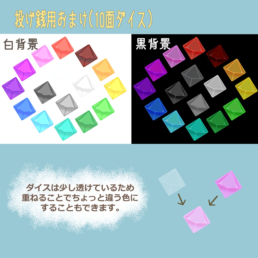 【無料/投げ銭】エモクロアTRPG向け ダイスカットイン素材