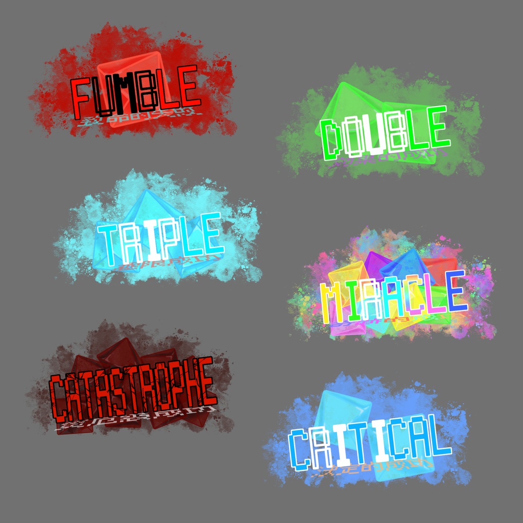 【無料/投げ銭】エモクロアTRPG向け ダイスカットイン素材