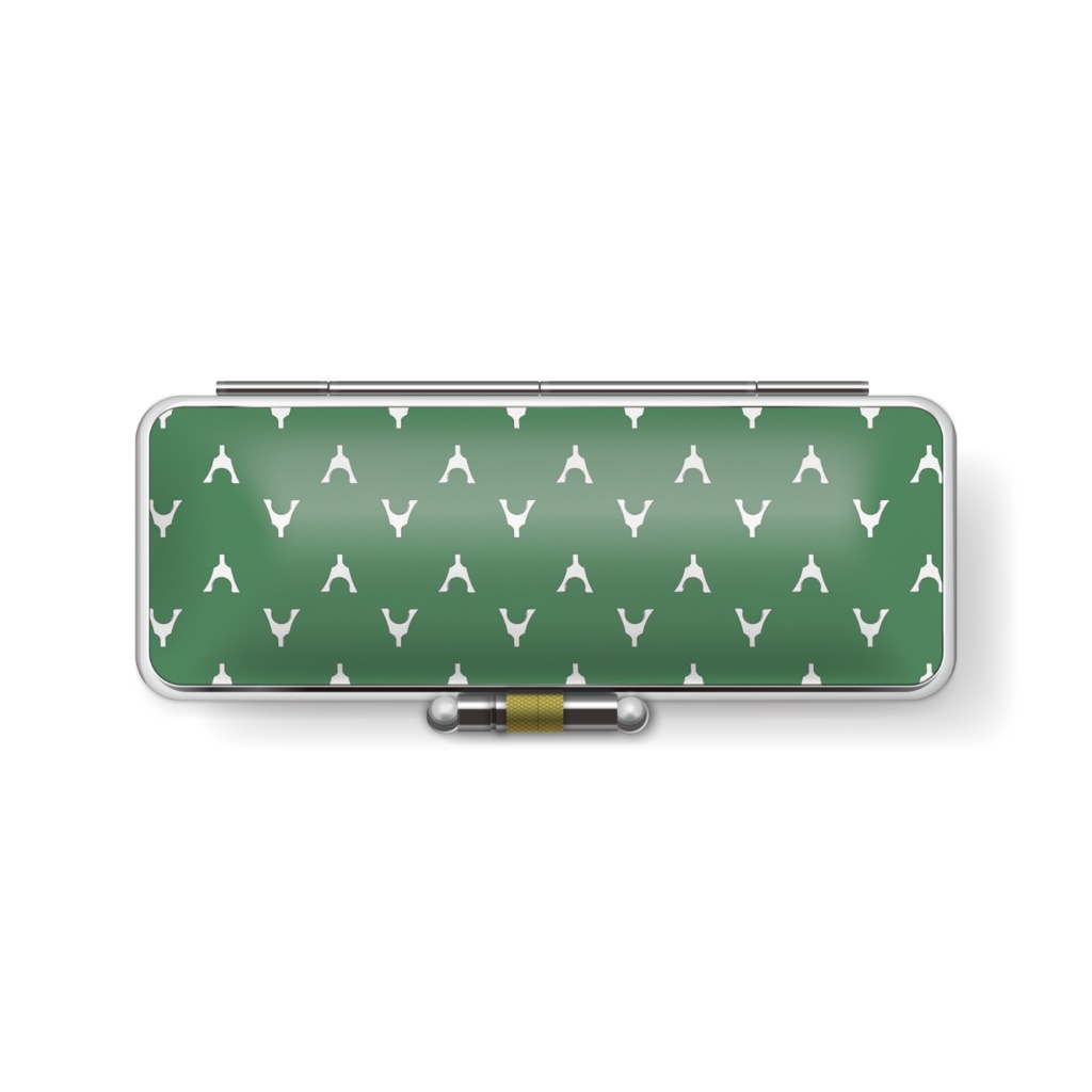 琴柱模様の印鑑ケース(くすみ緑)