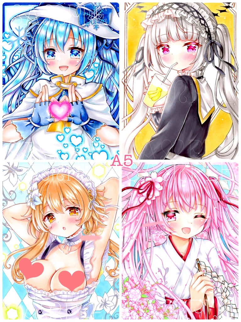 ハガキサイズ/A5/A4/原画リクエスト募集