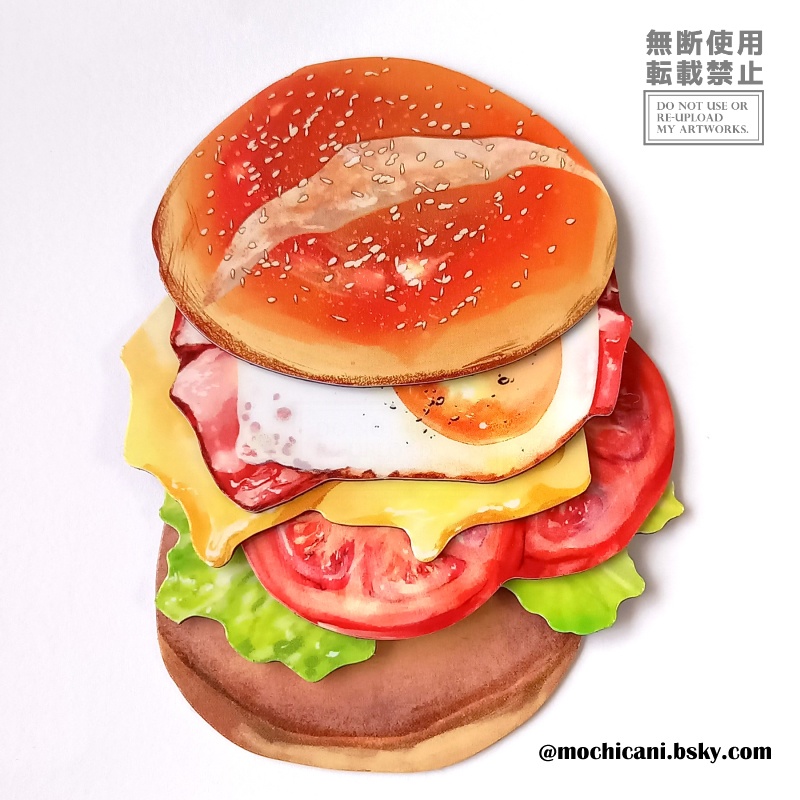 重ねる！たべものマグネット <<ハンバーガーセット>>