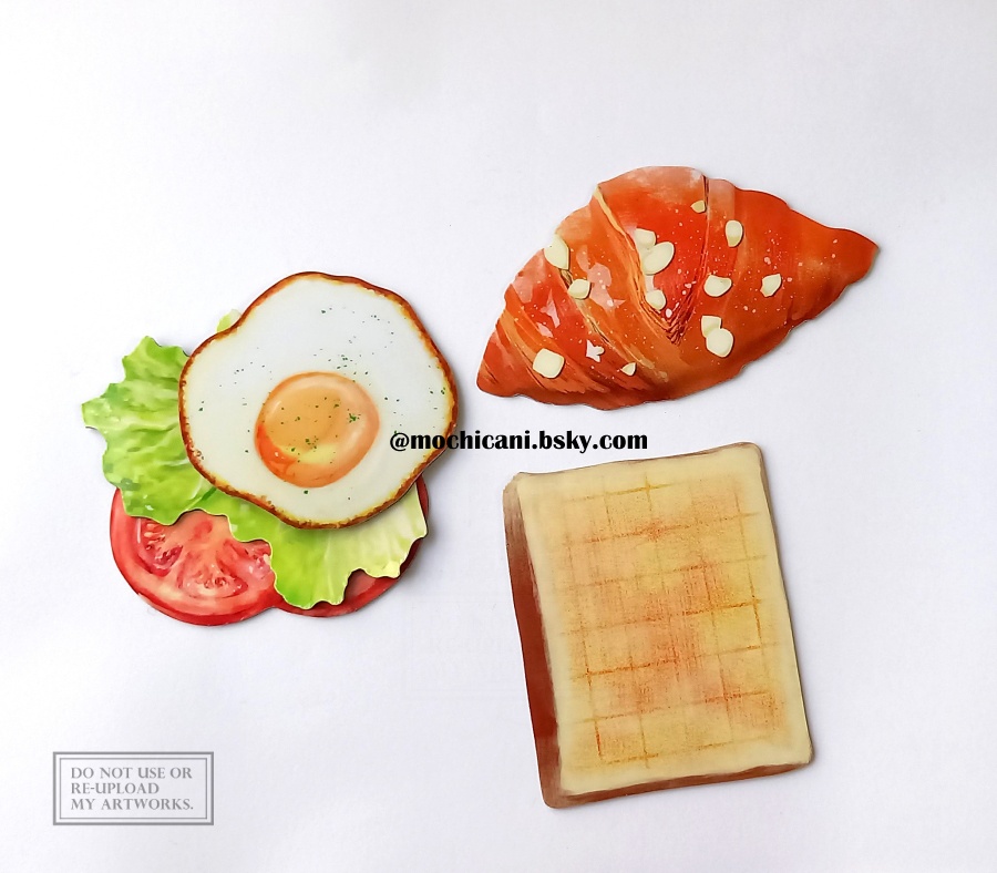 重ねる！たべものマグネット <<朝食セット>>