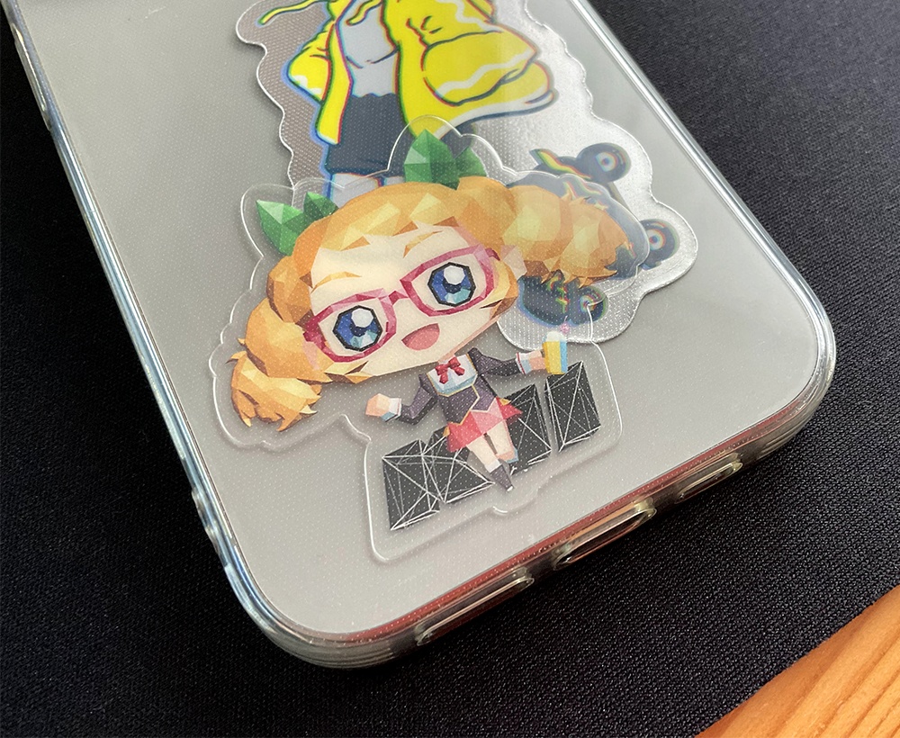 ローポリきい ダイカットクリアカード