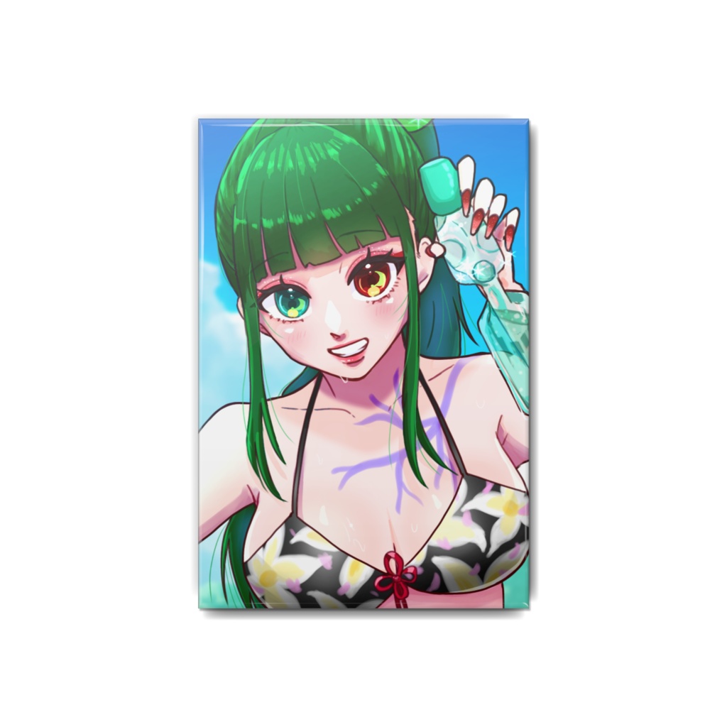 ポニテ水着ゆずこちゃん缶バッジ