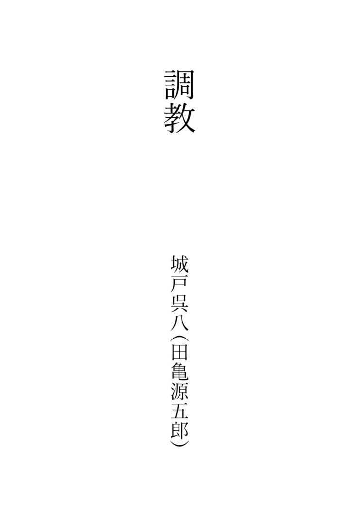 調教（小説／PDF）