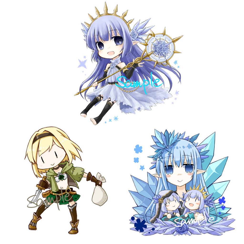 グラブルアクリルキーホルダー カリオストロ/ミリン/ジータ/リリィ/リリィ&エリン