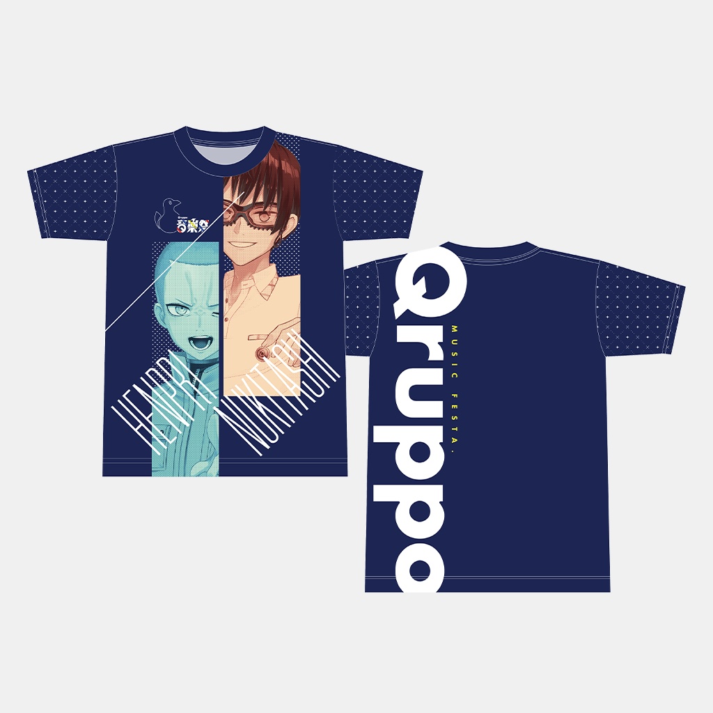 Qruppo音楽祭フルグラフィックTシャツ
