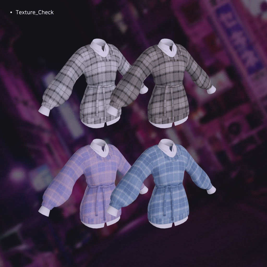 【3Dモデル】Knit&Shirt