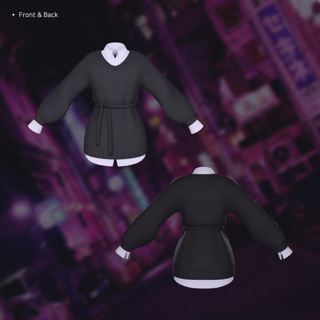 【3Dモデル】Knit&Shirt