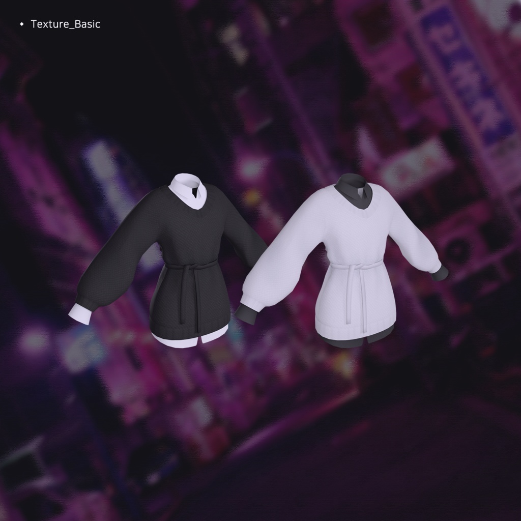 【3Dモデル】Knit&Shirt