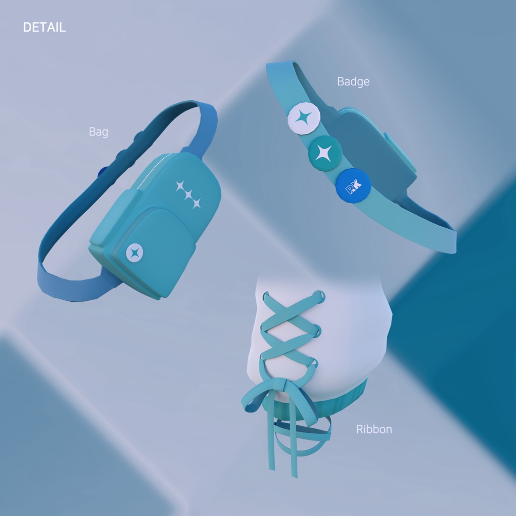 【3Dモデル】Moesode / 薄荷