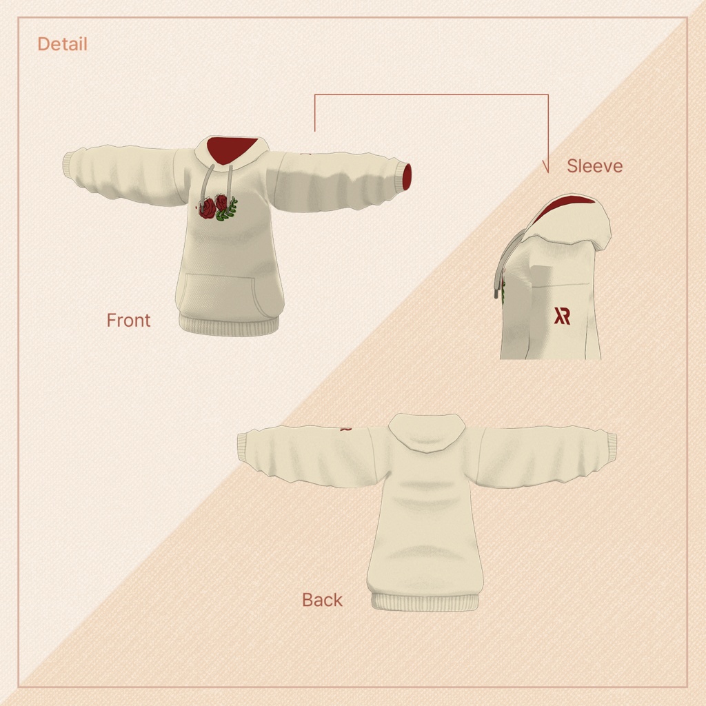 【3Dモデル】Hoodie / 薄荷