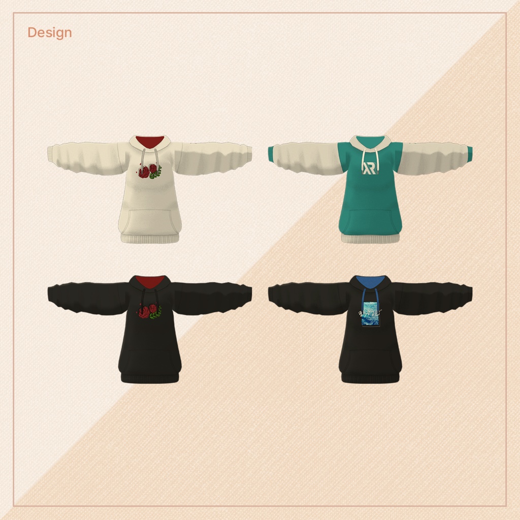 【3Dモデル】Hoodie / 薄荷