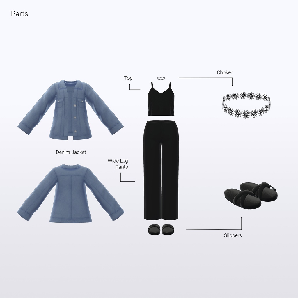 【3Dモデル】Denim Jacket