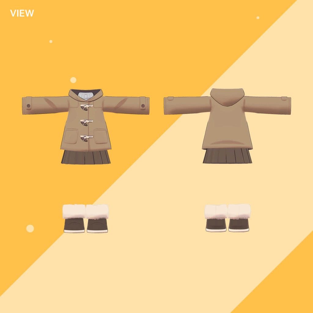 【3Dモデル】Duffle Coat / まめひなた用 Mamehinata