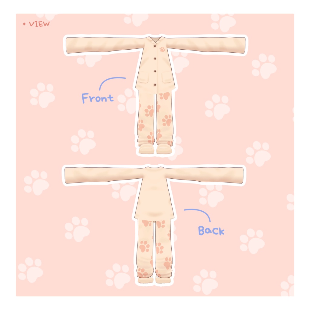 【3Dモデル】Pajama / まめひなた用 Mamehinata