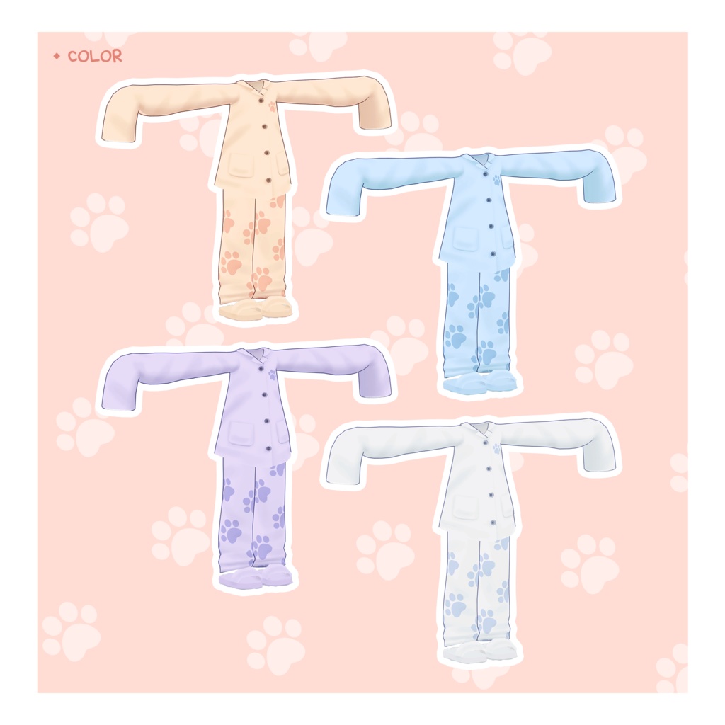 【3Dモデル】Pajama / まめひなた用 Mamehinata