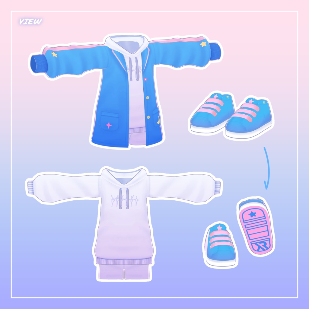 【3Dモデル】Casual Hoodie Set / シピルカ shipilka