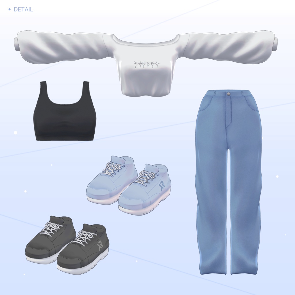 【3Dモデル】Streetwear For Shinra&Dami