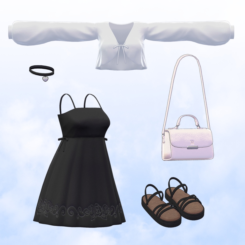 【3Dモデル】Summer Dress / 3 Avatar