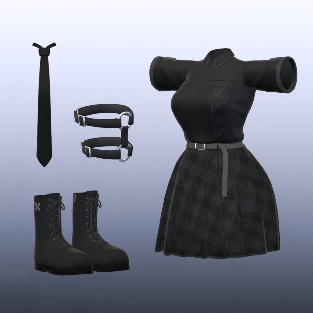 【3Dモデル】Dark Unifrom_Moe&Shinra