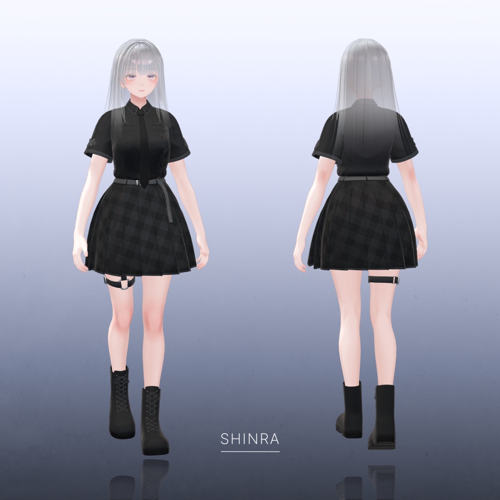 【3Dモデル】Dark Unifrom_Moe&Shinra