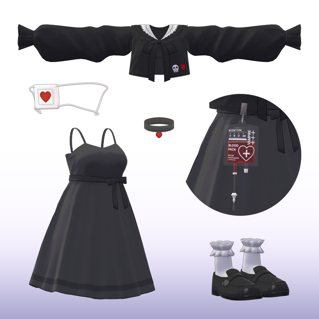 【3Dモデル】Vampire Dress_Moe&Lime