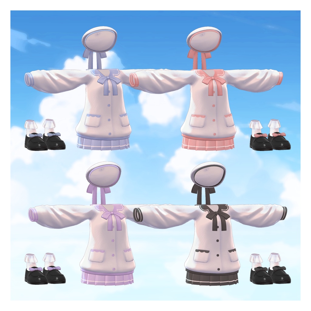 【3Dモデル】Sailor Cardigan_7 Avatar