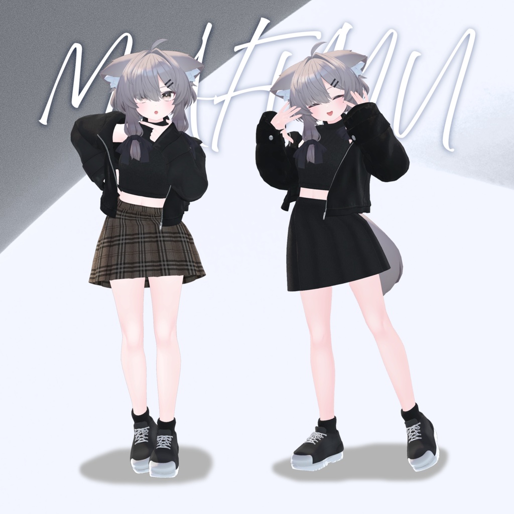 【3Dモデル】Crop Leather Jacket_6 Avatar