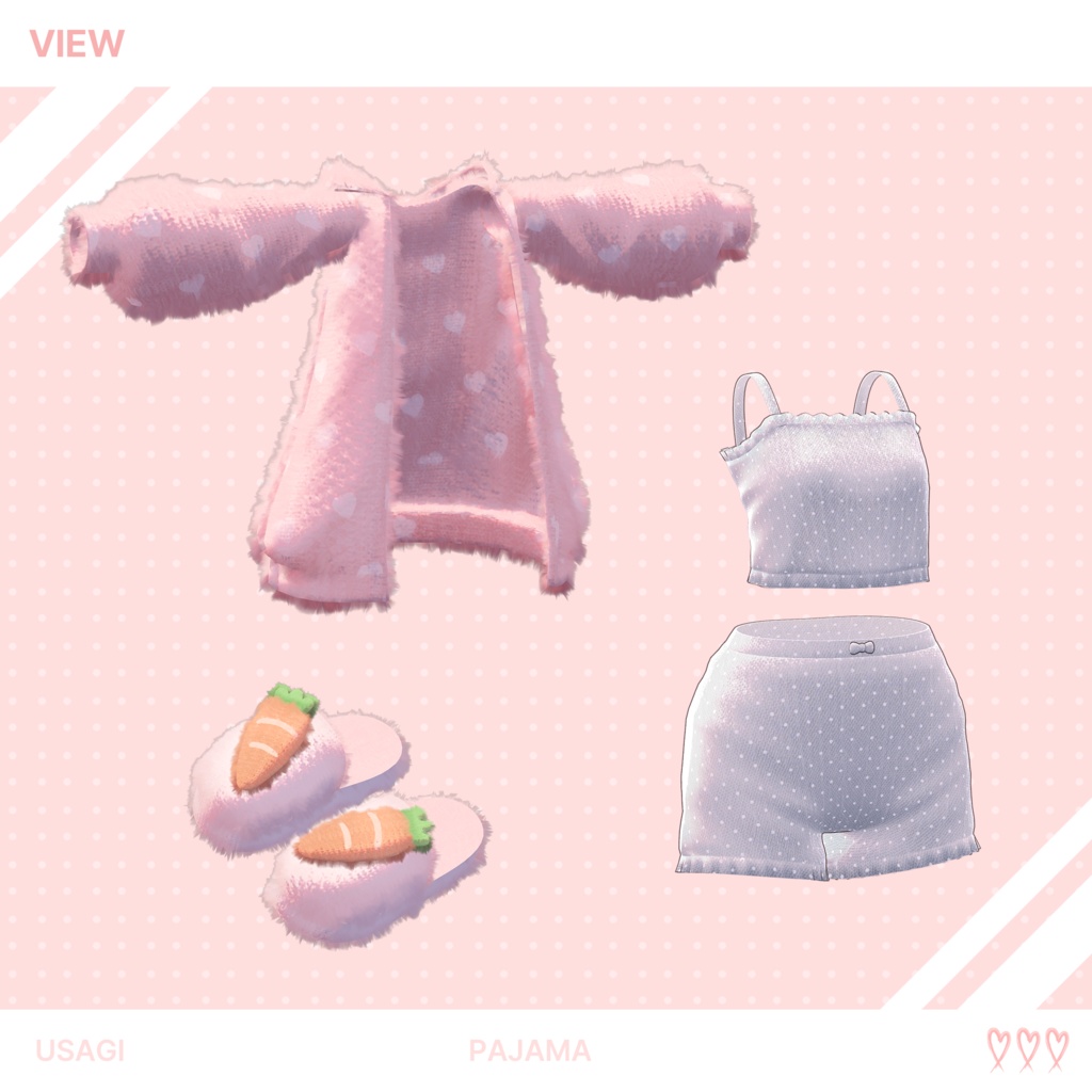 【3Dモデル】Usagi Pajama_10 Avatar