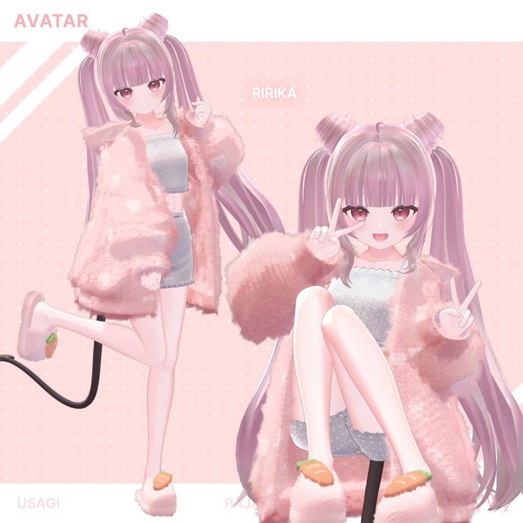 【3Dモデル】Usagi Pajama_10 Avatar