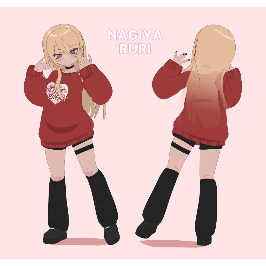 【3Dモデル】Heart Knitwear_Nagiya Ruri