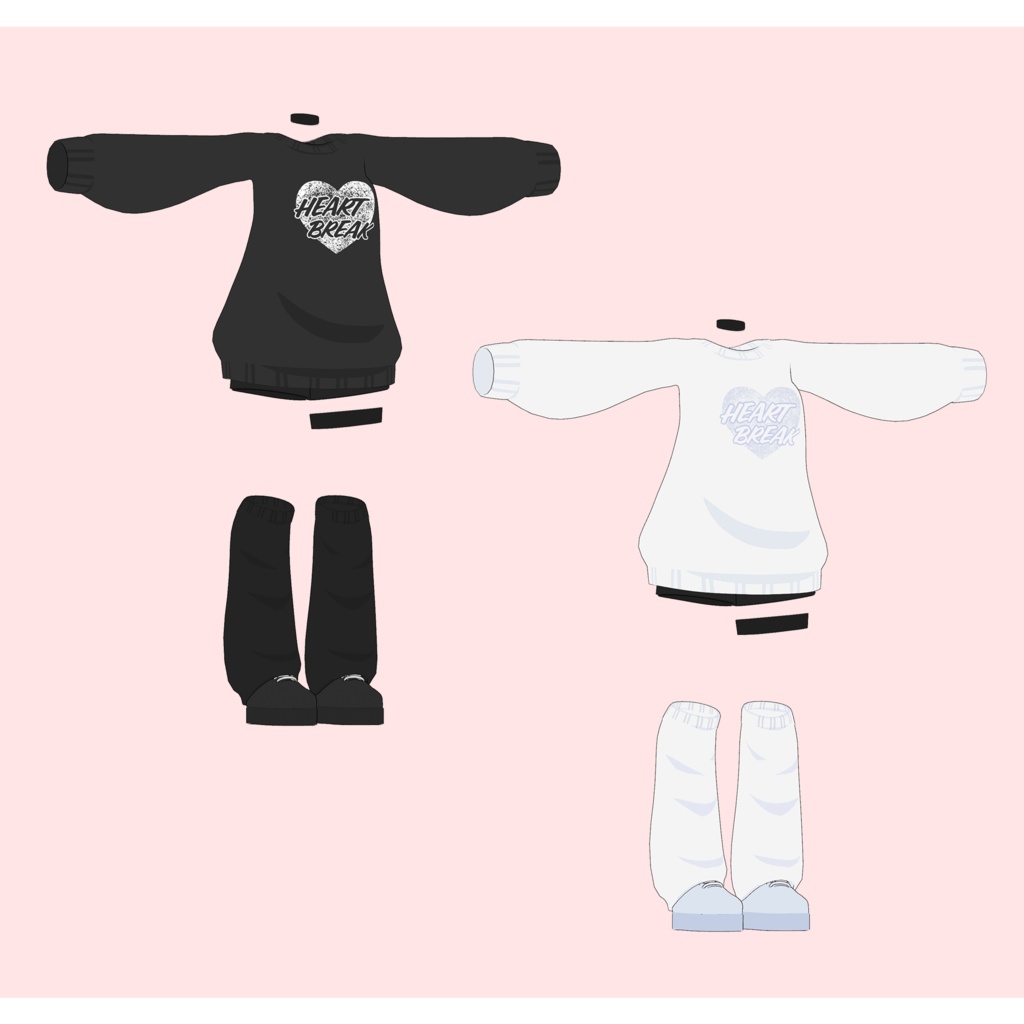 【3Dモデル】Heart Knitwear_Nagiya Ruri