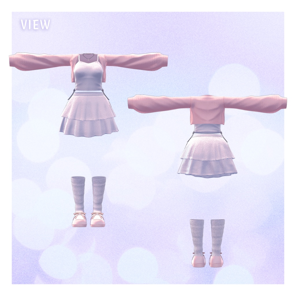 【3Dモデル】Balletcore Ribbon_3 Avatar
