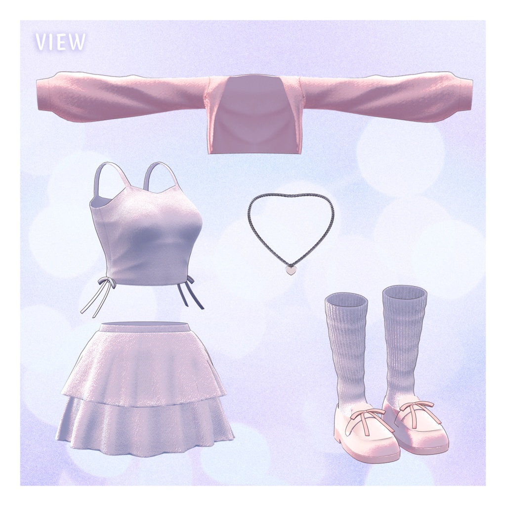 【3Dモデル】Balletcore Ribbon_3 Avatar