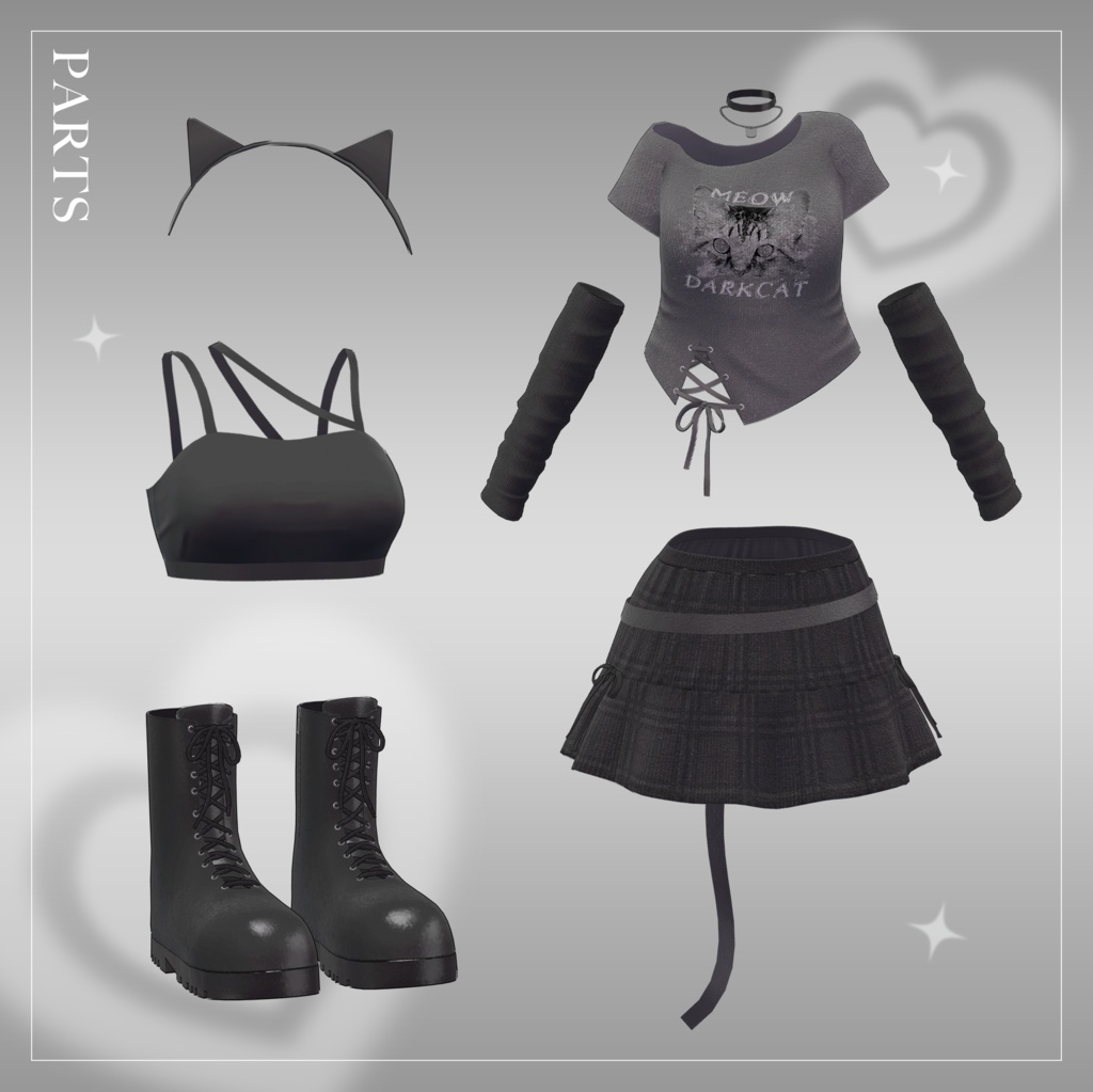 【3Dモデル】Dark Cat_4 Avatar