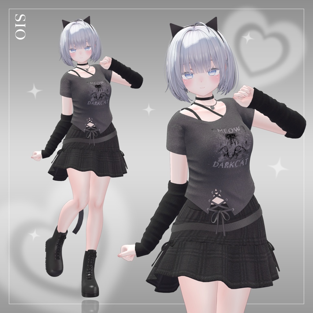 【3Dモデル】Dark Cat_4 Avatar