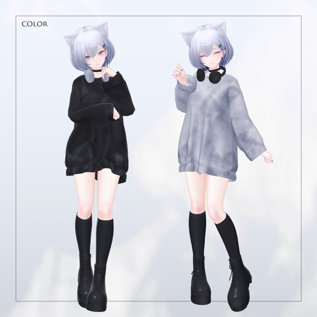 【3Dモデル】Comfy Sweater_Hakuu