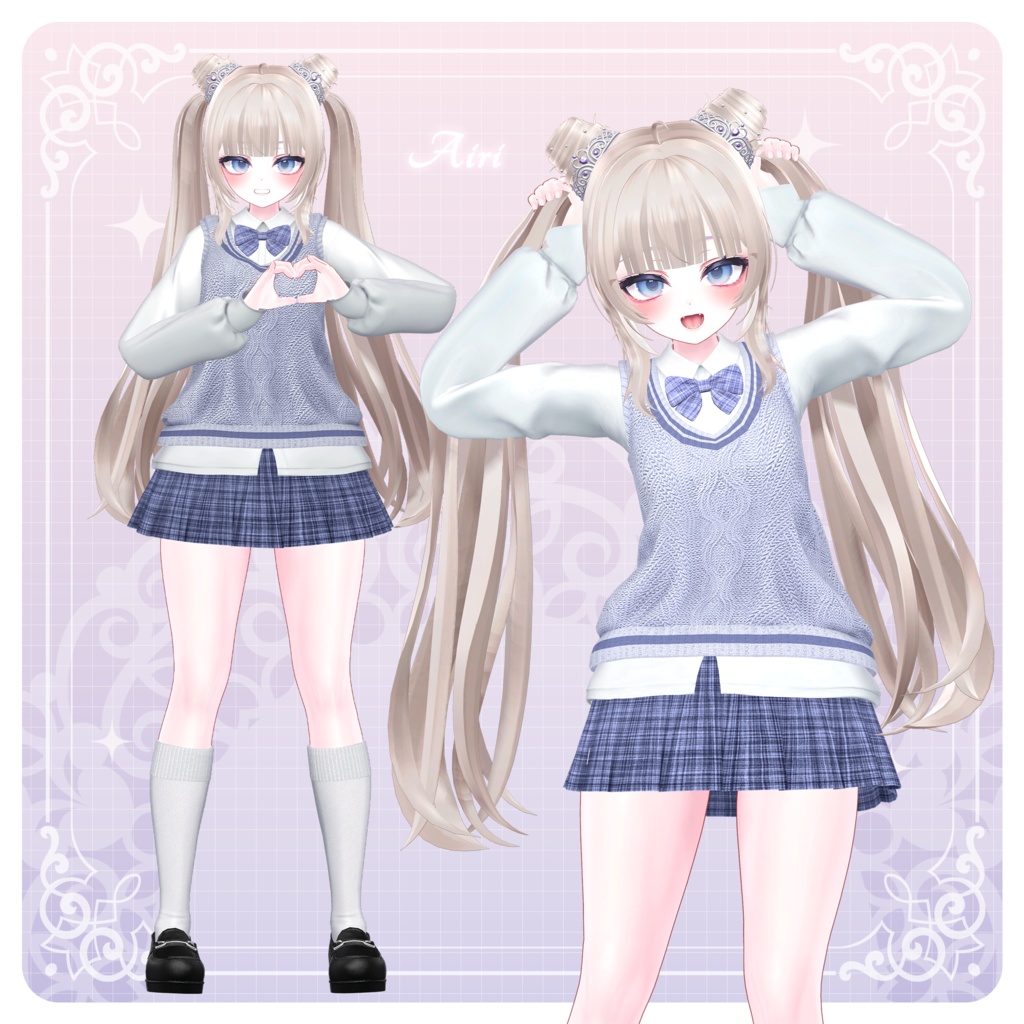 【3Dモデル】Tiara Pudding Hair (16 Avatar)