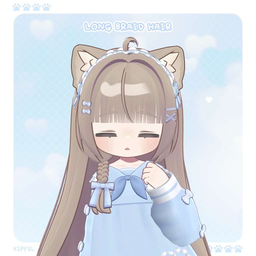 【3Dモデル】Baby Sailor & Braid Hair / キプフェル